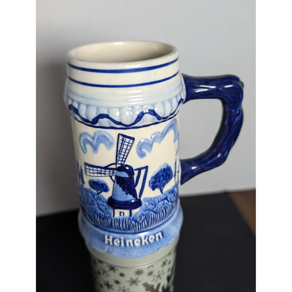 Vintage Blue & White Delft Stein Mug